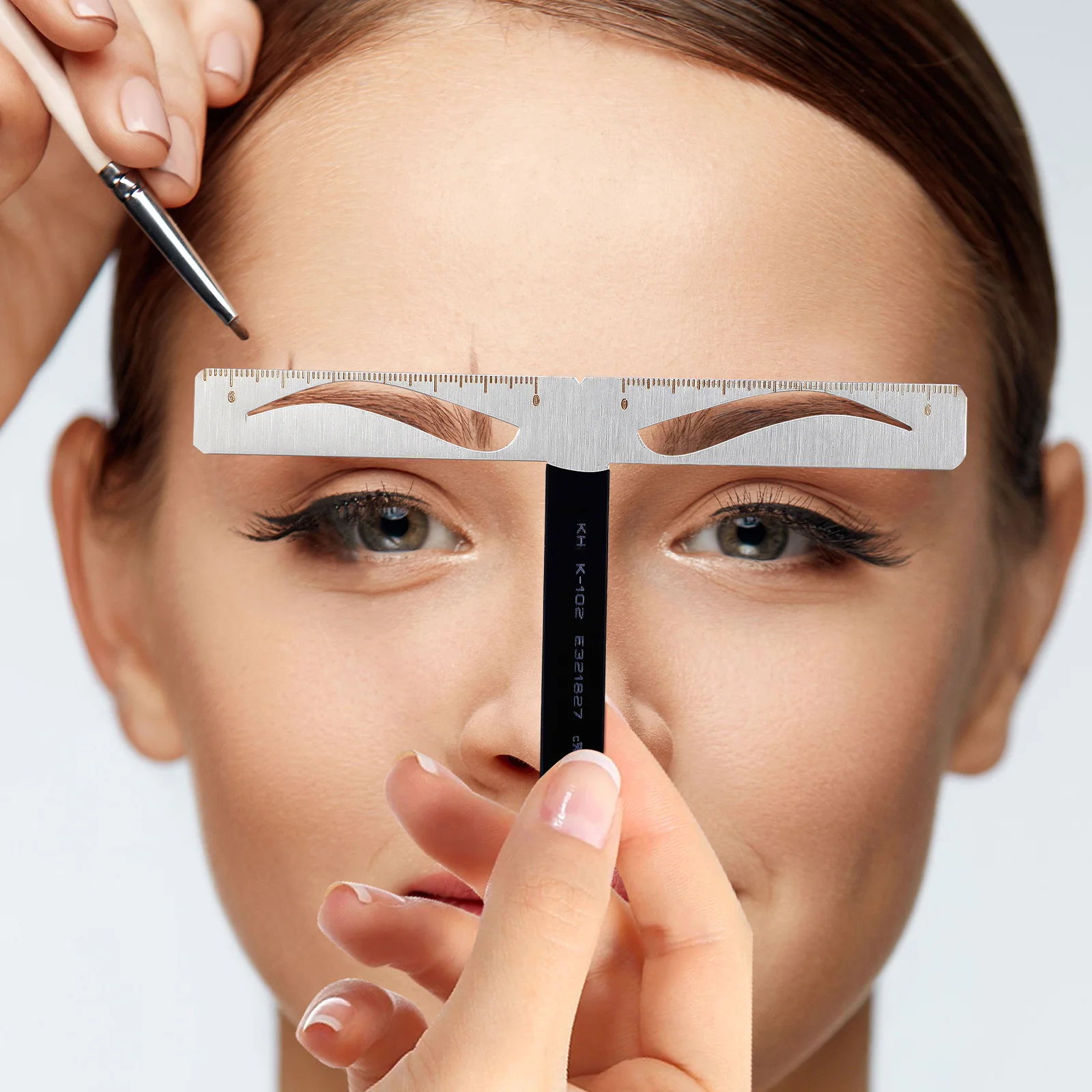 Règle de pochoir à sourcils réutilisable, outil professionnel de mesure des sourcils à trois points, outil de dessin des sourcils de positionnement classique