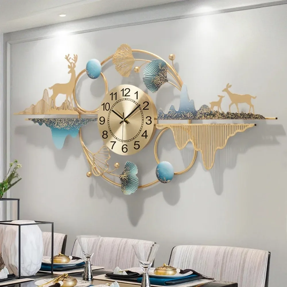 Large Quartz Wall Clock New Design Hanging Nordic Luxury Bedroom Wall Clock Round Office Unique Horloge Murale Home Decoration