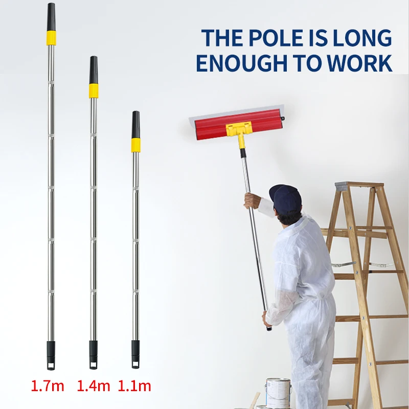 Paint Roller Extension Poles Stainless Steel Telescopic Rod for Paint Roller Brushes to Easily Brush The Ceiling