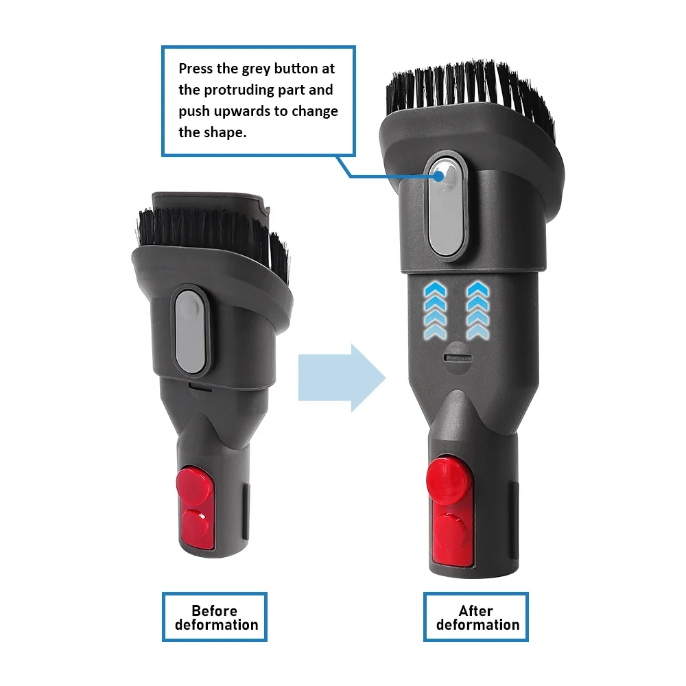 Всасывающая головка 2-в-1 для пылесоса Dyson V7 V8 V10 V11 V12 V15, детали, многофункциональная щетка и присоска для бытовой уборки