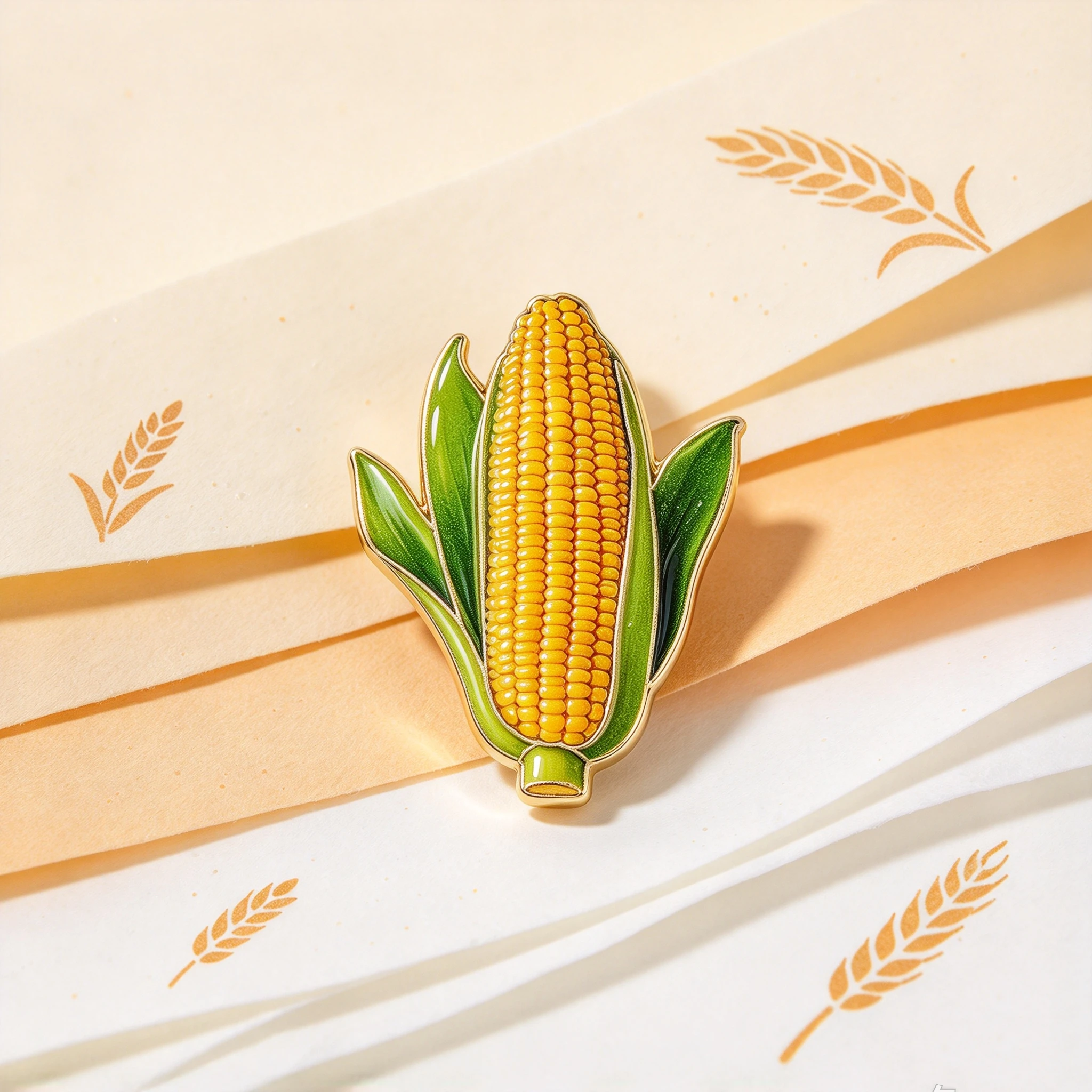 1Pcs Realistic Corn Enamel Pin, Vegetable Crop Metal Brooch, Creative Decor Badge for Backpack & Clothing