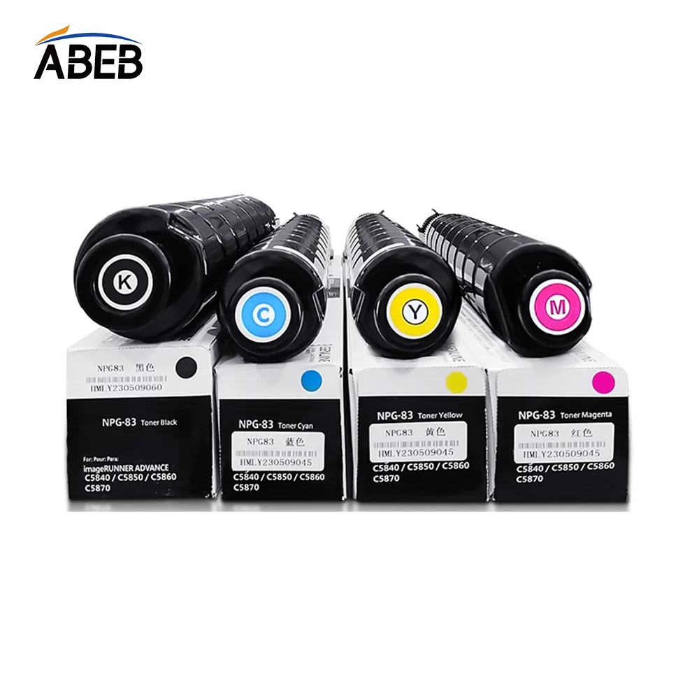 1PC NPG83 GPR-61 C-EXV58 Toner Cartridge For Canon iR ADV C5840 C5850 C5860 C5870 High Compatible Toner BK 30000 Pages CMY 20000