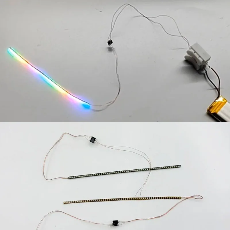 Colorful Flow Light Strip with Module Programmable Decorative LED 1mm Wide Base Plate Wide 1.5mm 10cm Long 3~5V Power Supply