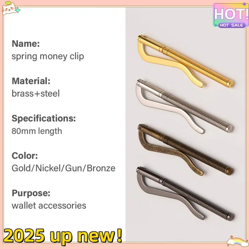 Classy-Spring Money Clip, Strip Ultra-Thin Wallet Wallet, DIY Leather Craft Cash Clip Accessories