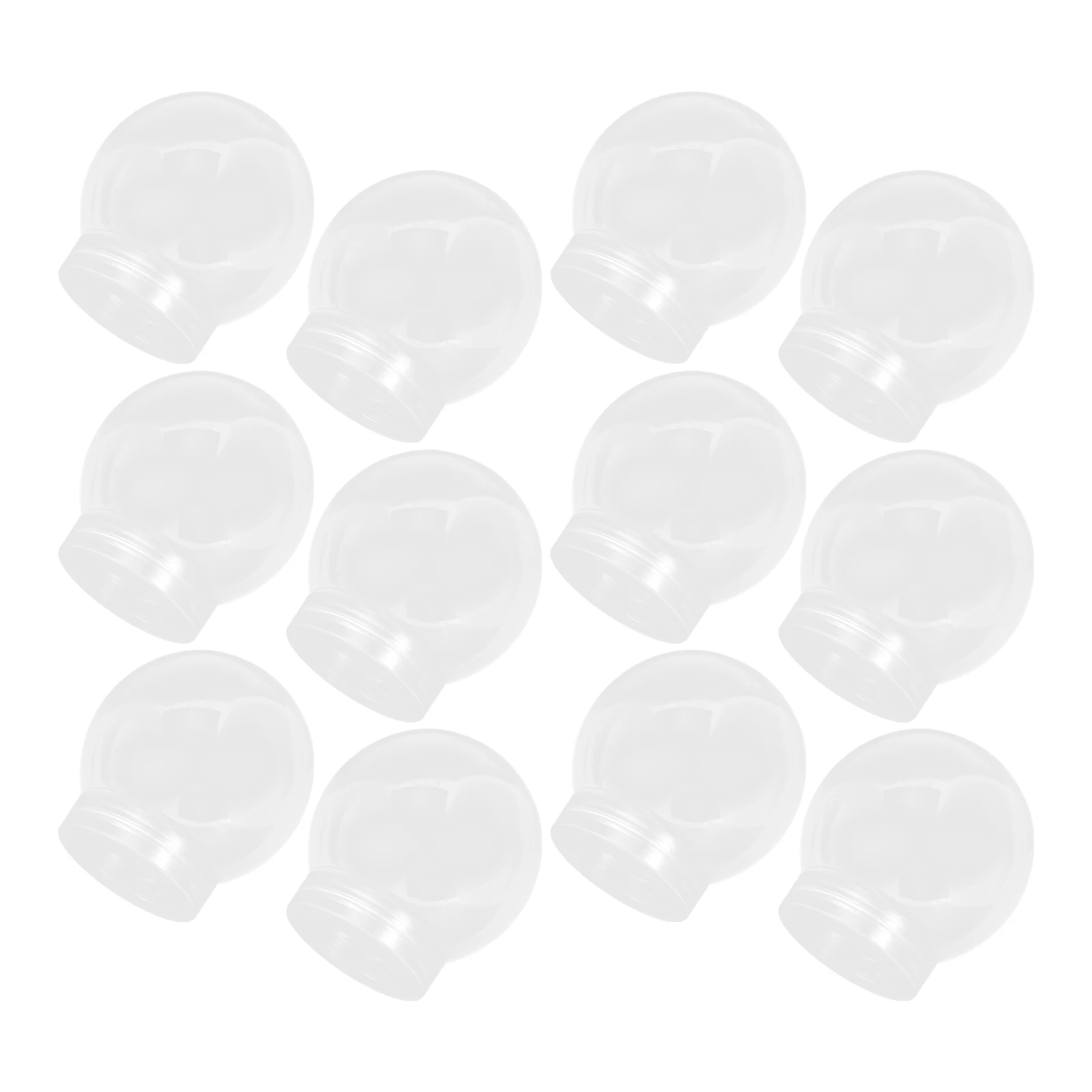 

12pcs Bottle Photo Snow Globe Craft Snow Globes Clear Plastic Containers Diy Kits Dust-proof Craft Parties Storage