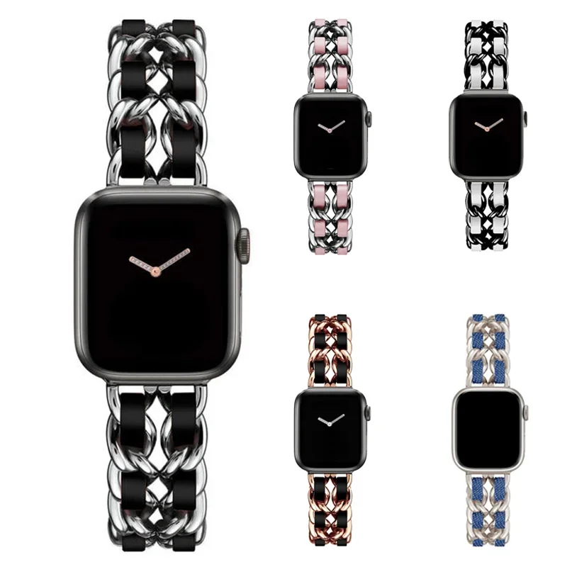 

Ремешок из нержавеющей стали для Apple Watch Ultra 2 1 49 мм, силиконовый ремешок для iwatch Series 10 9 8 7 6 5 4 SE 3 2 1 46 мм 45 мм 44 мм 41