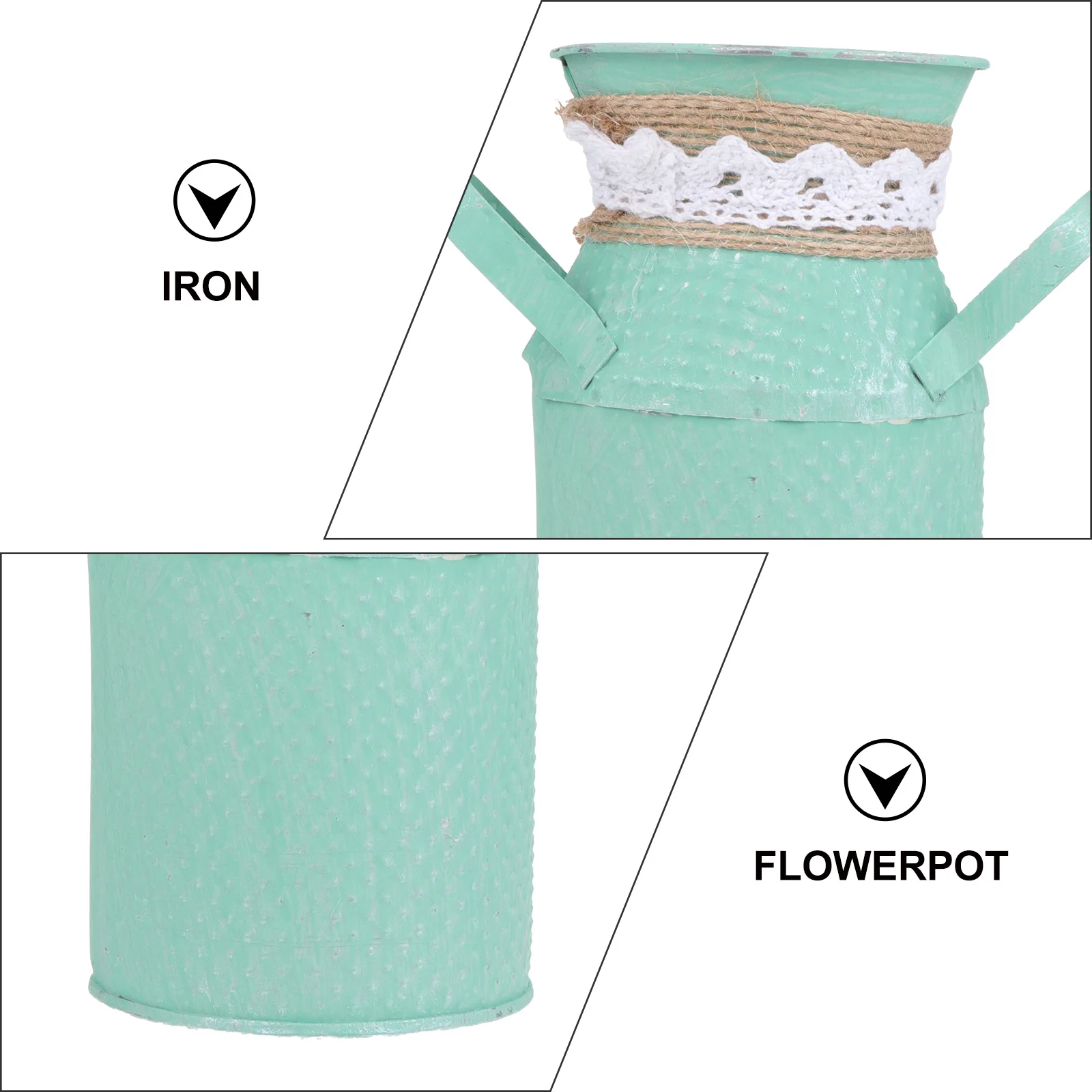 

Metal Succulent Flowerpot Bright Color for Indoor Outdoor Desktop Planter Home Decor Ornament Mini Metal Flowerpot