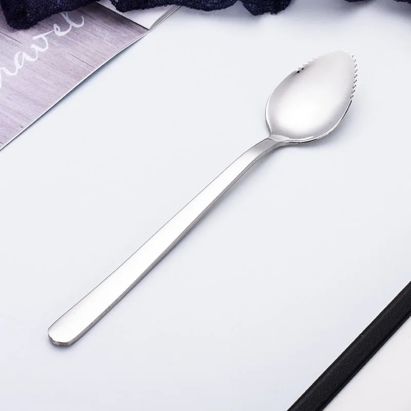 304 Stainless Steel Spoon for Baby, Complementary Food Tableware, Fruit Puree Scraper Spoon