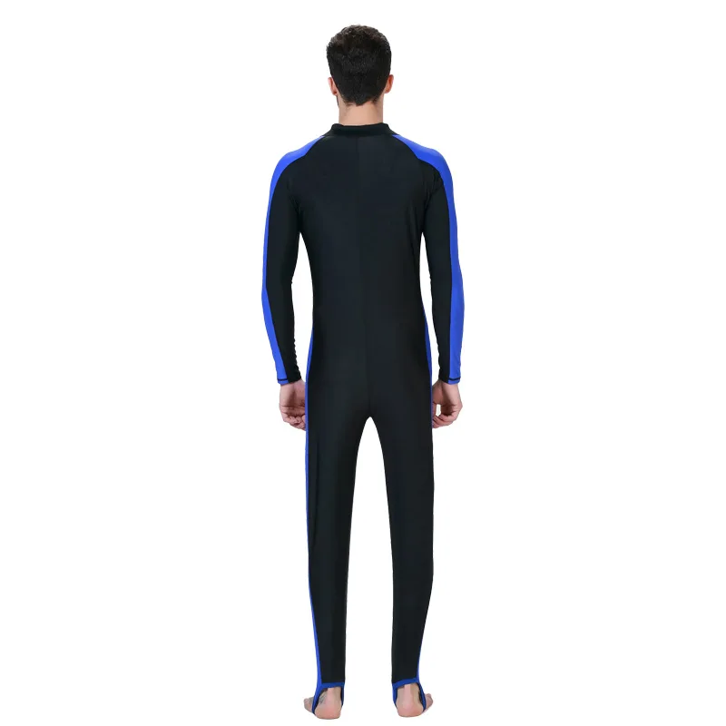 Men's One-Piece Sun Protection Swimsuit, Long-Sleeve Surfing and Diving Suit, Men's Diving Suit
