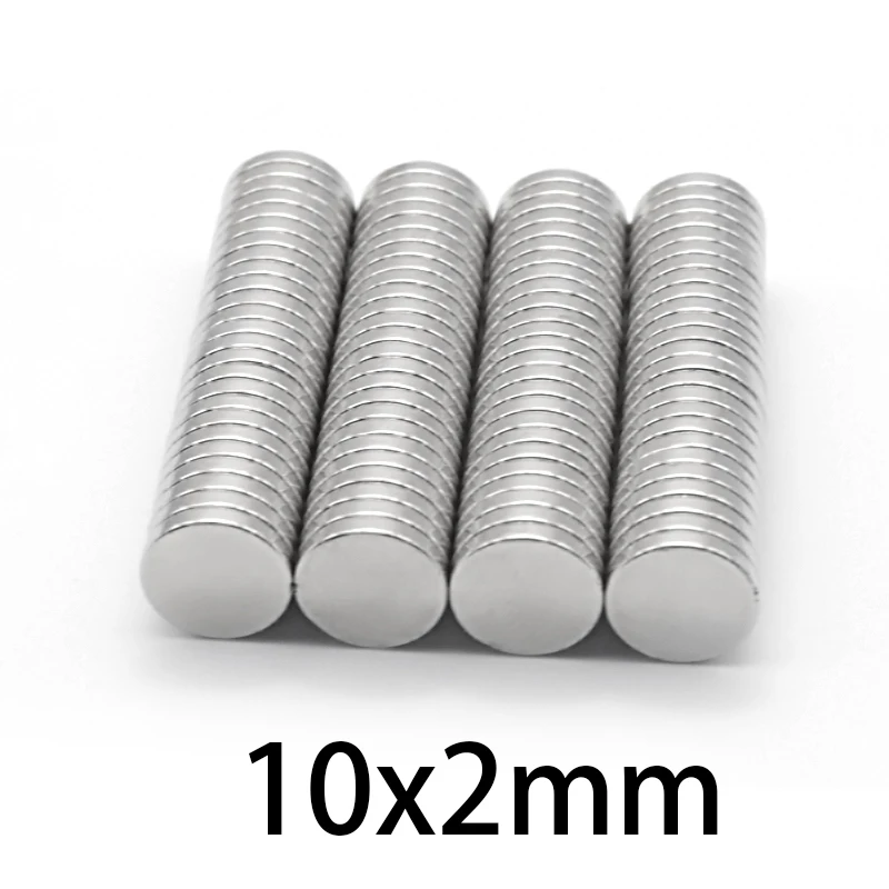 

10-800pcs 10x2mm Round Magnet Fridge Sheet Neodymium Disc circular Permanent NdFeB Strong Magnets 10*2 mm magnetic rare earth