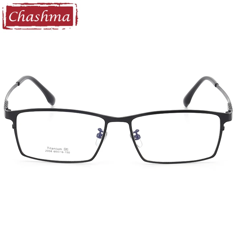 150 Wide Men Titanium Optical Frame Prescription Crystal Super Quality Gentlemen Eyewear for Blue Ray Block Progressive Lenses