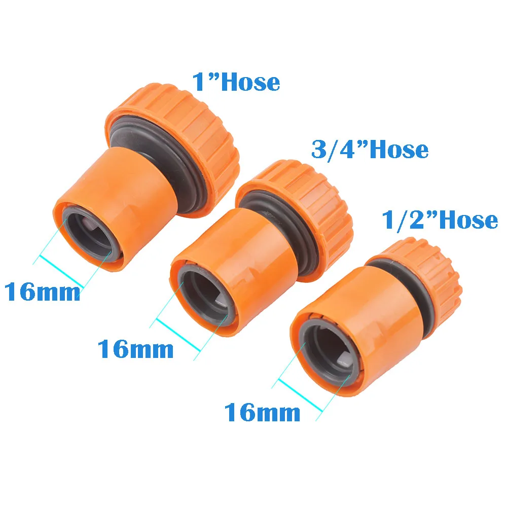 Garden Hose Quick Connector 1/2 3/4 1 Inch Pipe Coupler Stop Water Connector 32/20/16mm Repair Joint Irrigation System