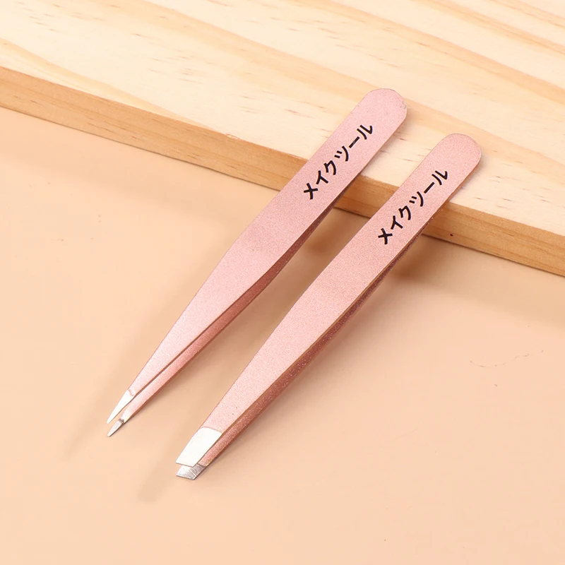 1/2/4pcs Eyebrow Tweezers Set Professional Tweezer For Eyebrow Great Precision For Facial Hair Splinter And Ingrown Hair Removal