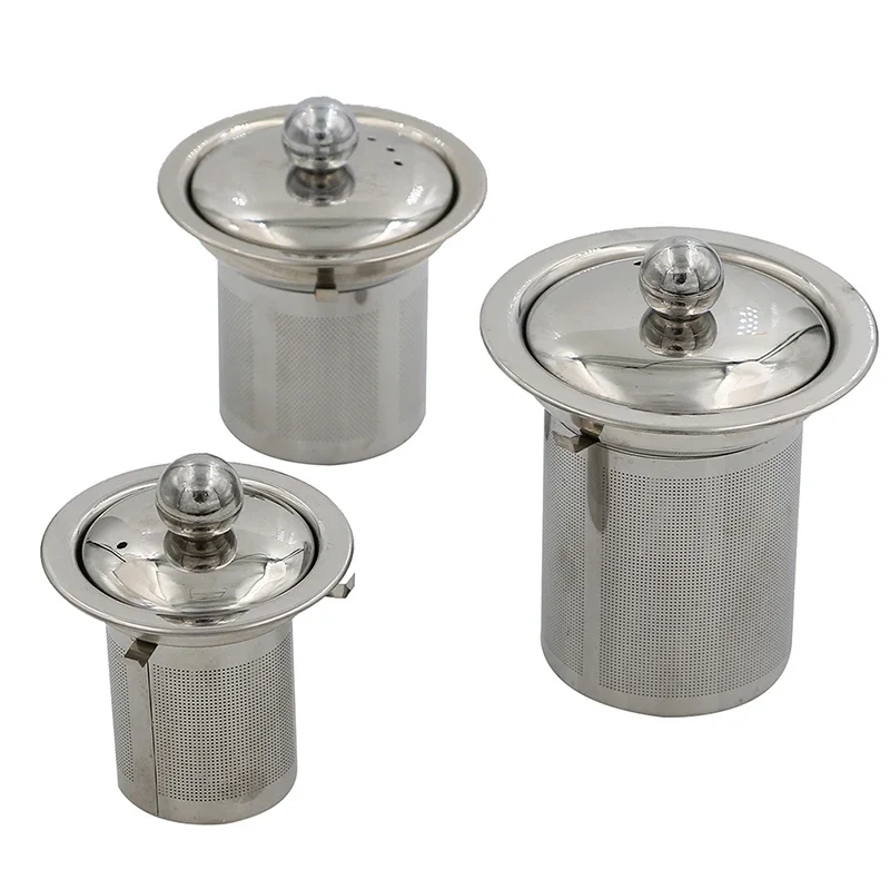 1PCS Reusable Stainless Steel Tea Strainer Mesh Infuser Basket Loose Tea Leaf Infusers Herb Filter for Mug Teapot Teaware