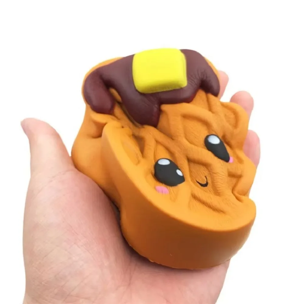 New Jumbo Expression Squeeze Fidget Chocolate Cake PU Squeeze Pizza Waffle Popcorn Hamburger Stress Relief Children Gifts
