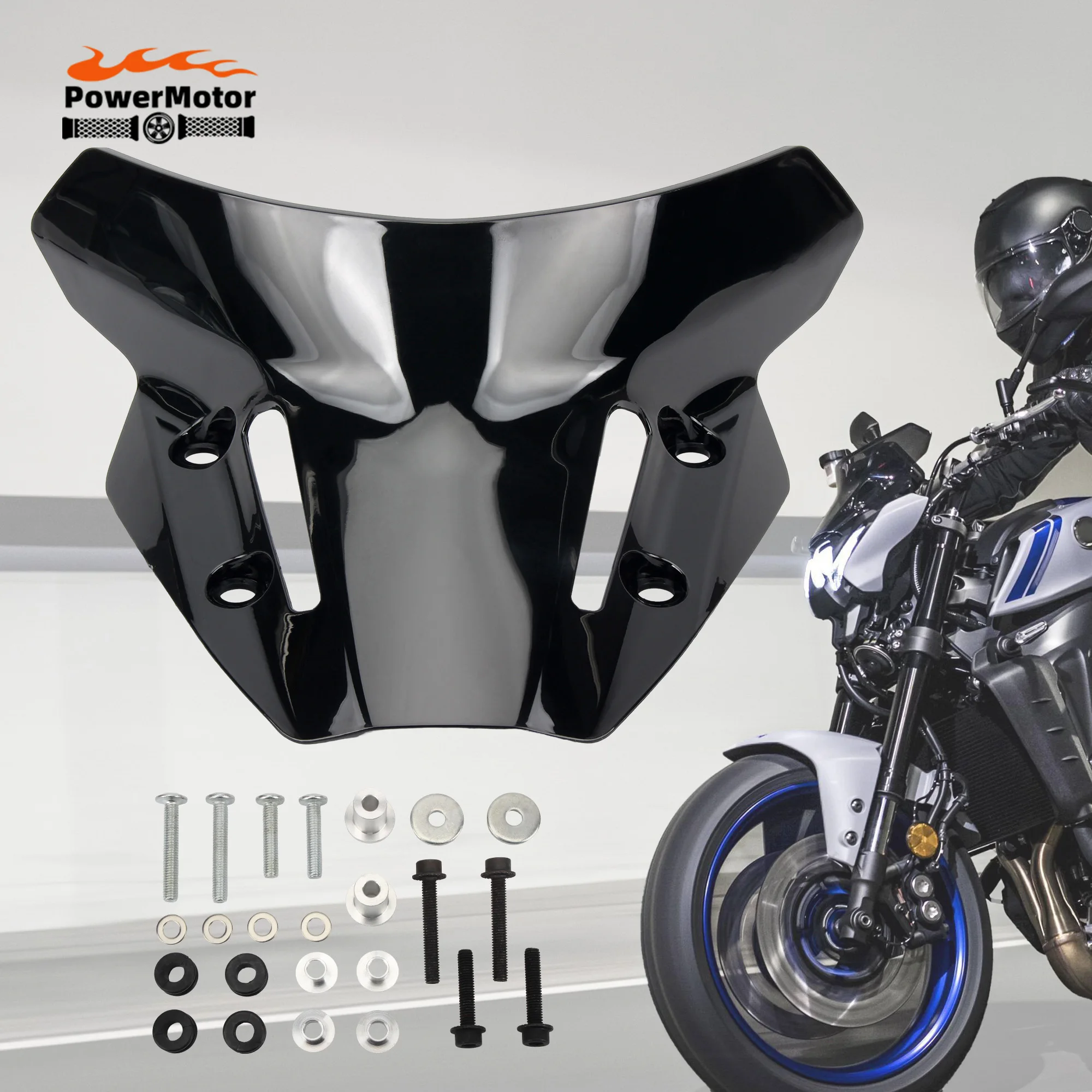 Motorcycle Windshield Windscreen Windproof Wind Screen Deflector Accessories For YAMAHA MT-07 MT07 MT 07 2021 2022 2023 2024