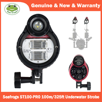 Seafrogs ST100 Pro 100m/325ft Underwater Strobe Waterproof Camera Flash Light for A6500 A6300 A7 III RX100 IV Underwater Housing