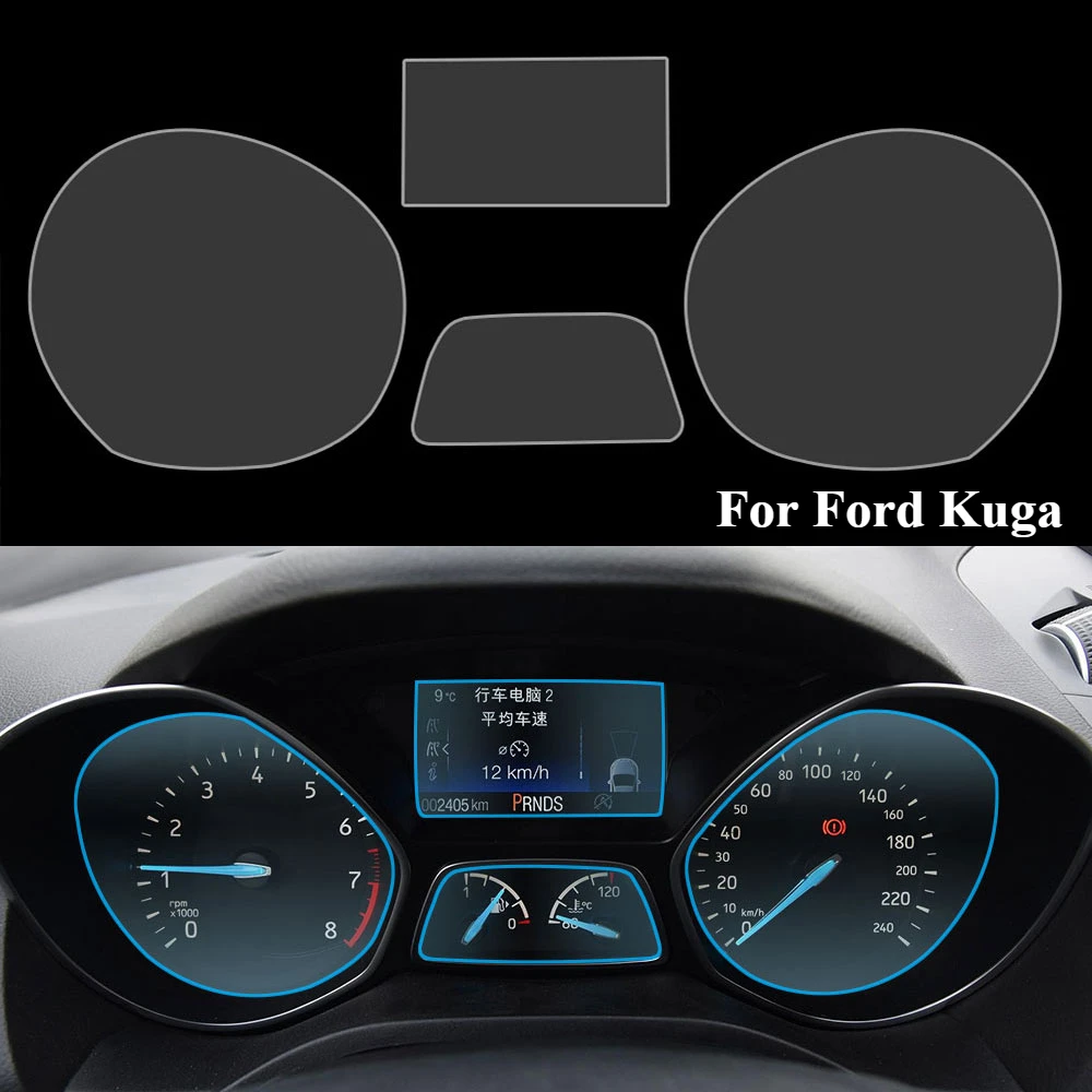 Car Interior Instrument Dashboard Screen Protector Film Cover Sticker for Ford Kuga Escape 2014 - 2018 Accessories