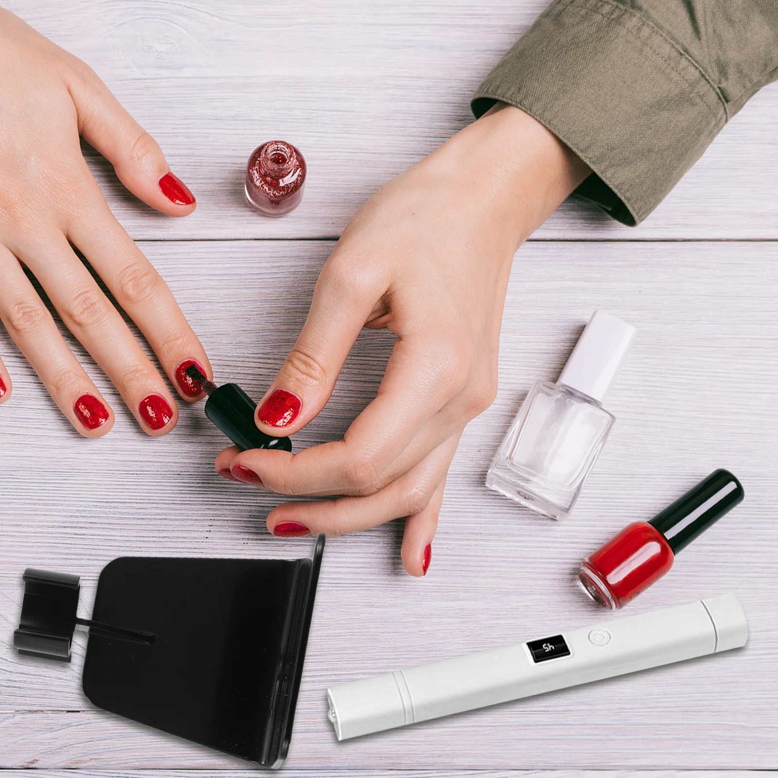 4 قطعة حامل مصباح الأظافر الصغير المحمولة المحمولة LED جل مجفف حامل الأشعة فوق البنفسجية مسمار الفن مصباح دعم المدمجة السفر ودية مانيكير أداة #4