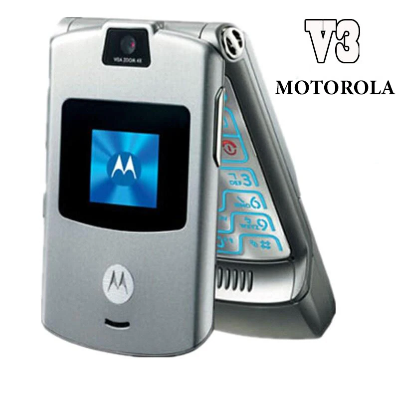 

MOTOROLA V3 RAZR Refurbished 90% New-Original Unlocked Clamshell Bluetooth Mobile Phone GSM 850/900/1800/1900 Phone Good Quality