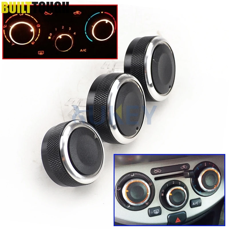 

Fit For Nissan Note E11 2004-2013 Switch Knob Knobs Heater Climate Control Buttons Dials Frame Ring A/C Air Con Cover Refitting