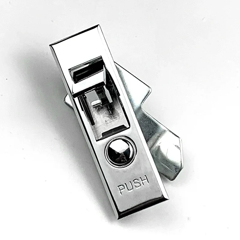 Electric cabinet door Plane lock Zinc alloy push button spring lock for Distribution box Industrial Machinery Equipment hardware
