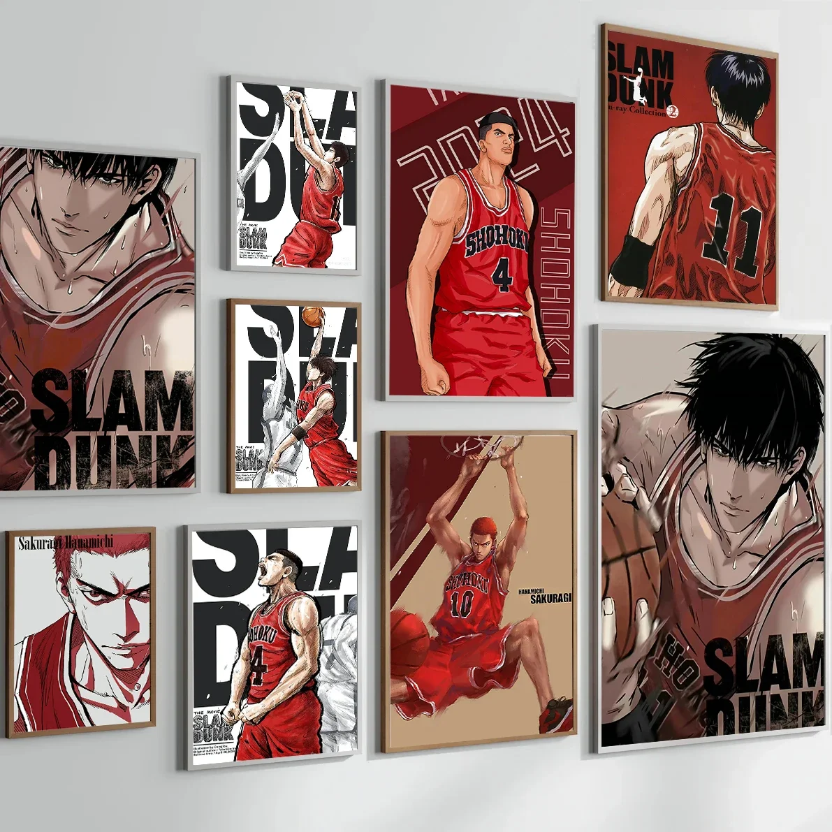 

Japan Anime Slam Dunk Poster Film Vintage Figure Aesthetics Manga Canvas Painting Wall Art Decoration Kawaii Room Home Decor