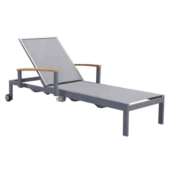

Hotel Aluminum Frame Outdoor Lounger Beach Sun Lounger Patio Pool Loungers Chairs For Adults