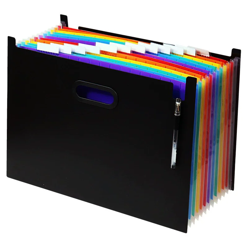 

13 Pockets Expanding File Folder, Accordion A3 Size Art Materials Organizer Storage Bag with Tabs, For students