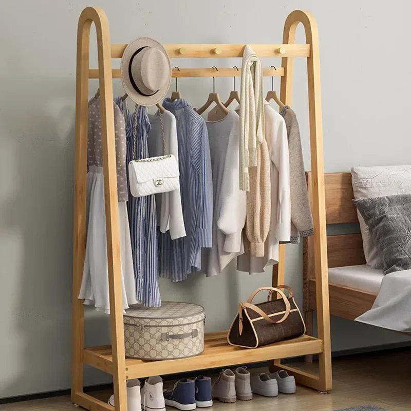 

Wooden Boutique Coat Stand Storage Shoe Cabinet Space Saving Clothes Hanger Wardrobe Minimalist Wieszak Stojący Home Furniture