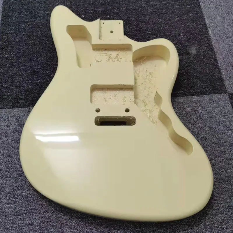 Milk yellow electric guitar body, shiny guitar assembly, modification, DIY professional performance