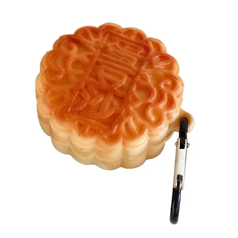 حافظة كعكة القمر الكرتونية لسماعات Pods حافظة للتخزين حافظة حماية لسماعات الأذن ملحقات سماعات الرأس