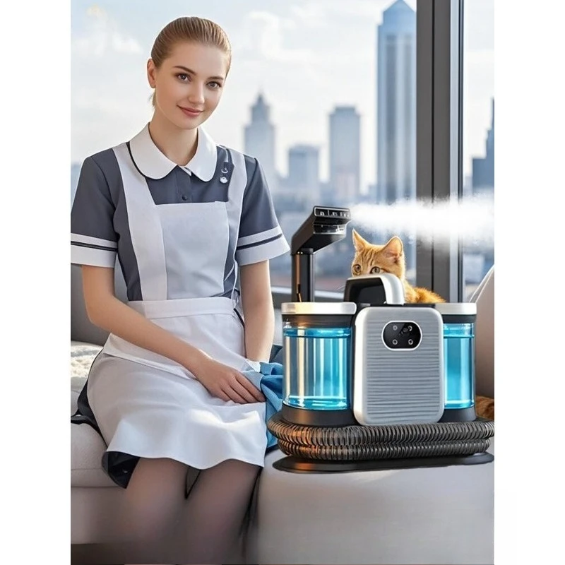 

Машина для чистки паровой ткани, бытовая высокотемпературная всасывающая машина для чистки ковров в небольшой диван