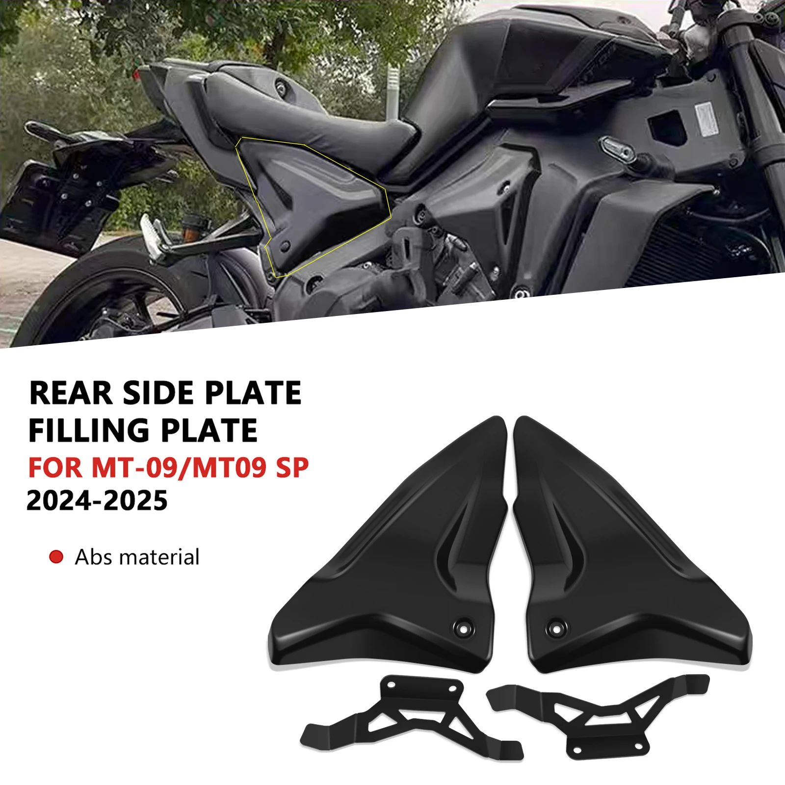 

For MT09 SP 2024 2025 MT-09 2024 2025 Motorcycle Side Frame Panel Guard Rear Infill Side Panels Covers Fairing Cowl Plate Cover