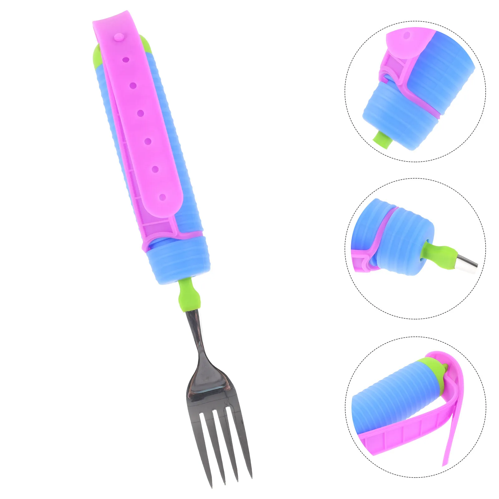 Adaptive Fork for Arthritis and Weak Grip – Non-Slip Wide Handle Tremor-Proof Portable Eating Aid