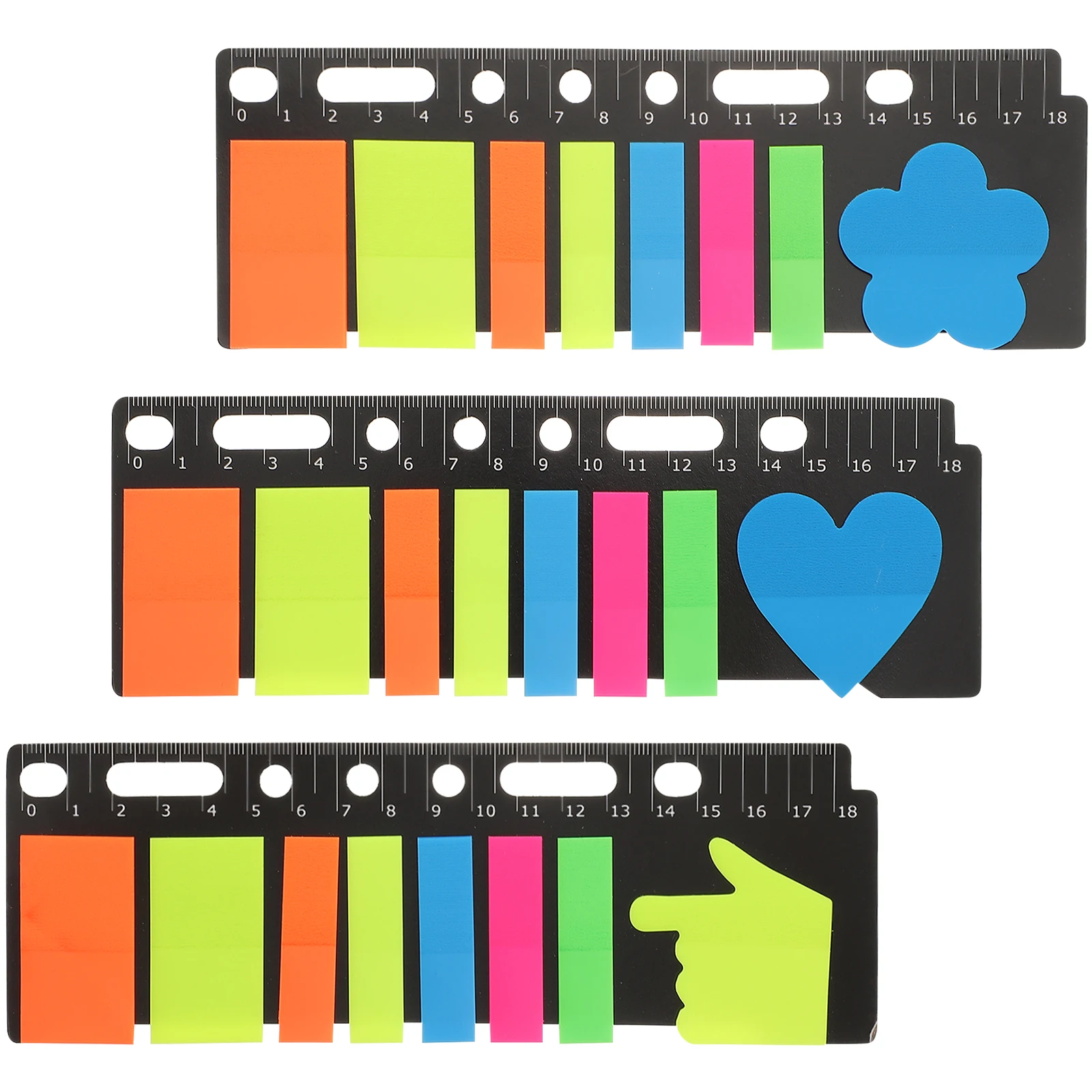

3 set Waterproof Pet Memo Stickers Multi-Function Book Tabs Adhesive Page Markers For School Office Home Use