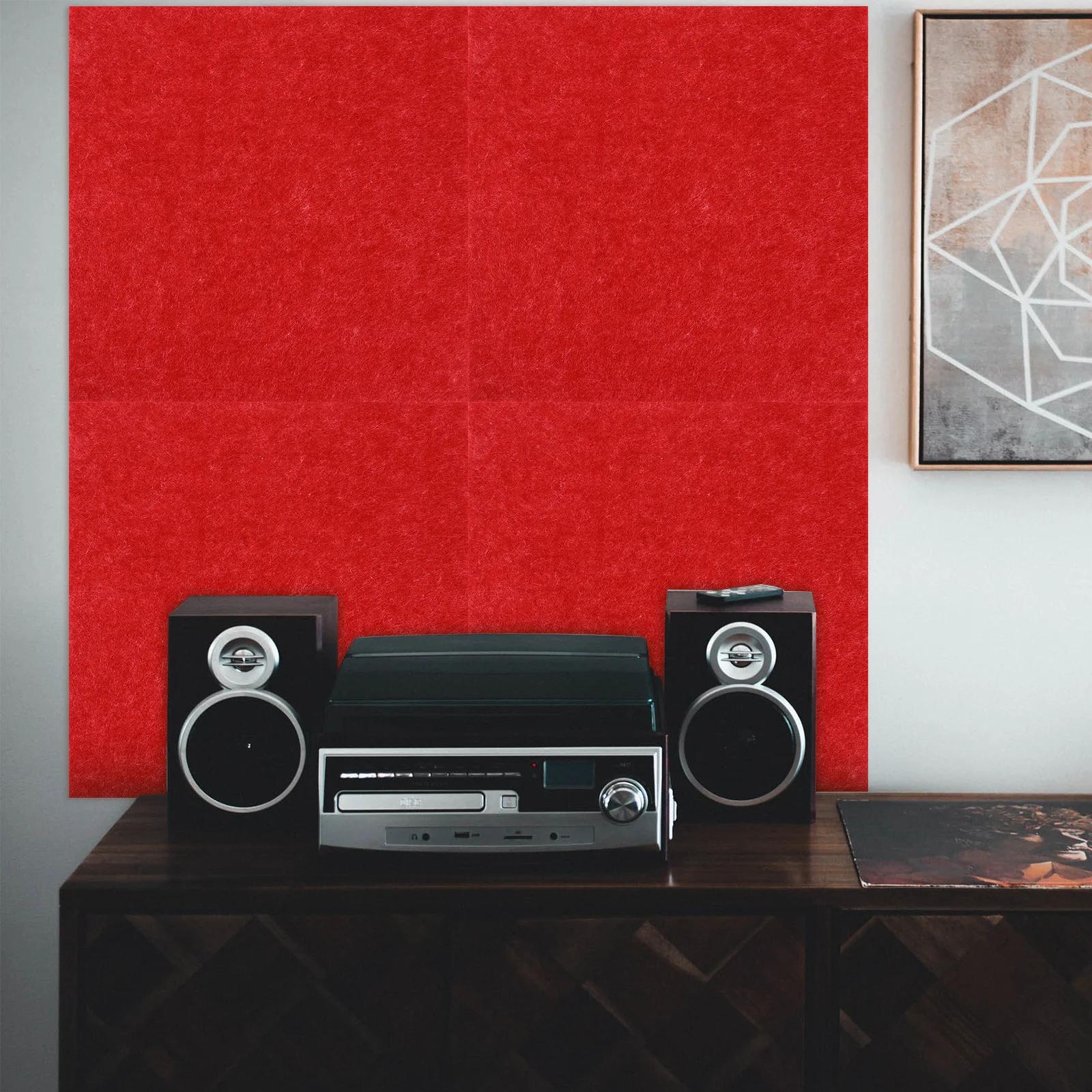 

5Pcs Soundproof Acoustic Felt Panel Board Self Adhesive Durable for Music Room Ktv Office Wall Decoration Home Felt Panel