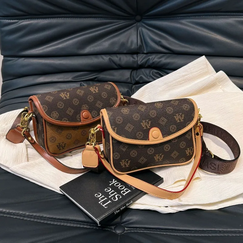 2026 new super popular casual printed versatile small square bag, light luxury and fashionable single shoulder crossbody bag