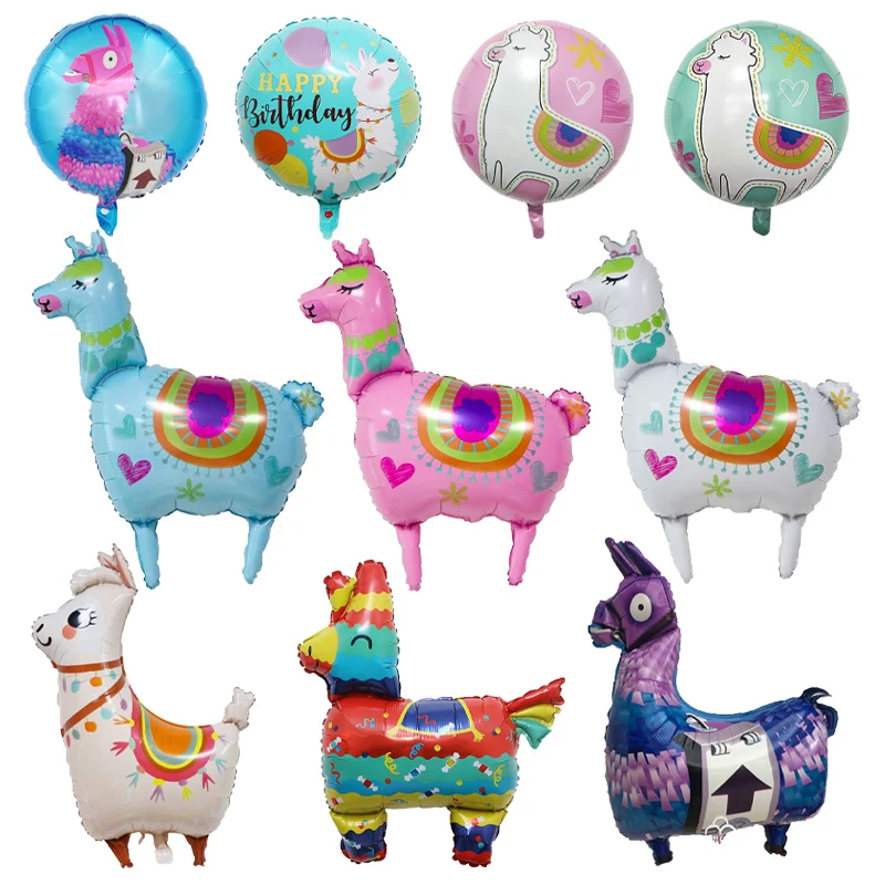 Cartoon Animal Foil Balloon Alpaca Helium Balloons Wedding Birthday Party Decorations Children's Toys Baby Shower Decoration