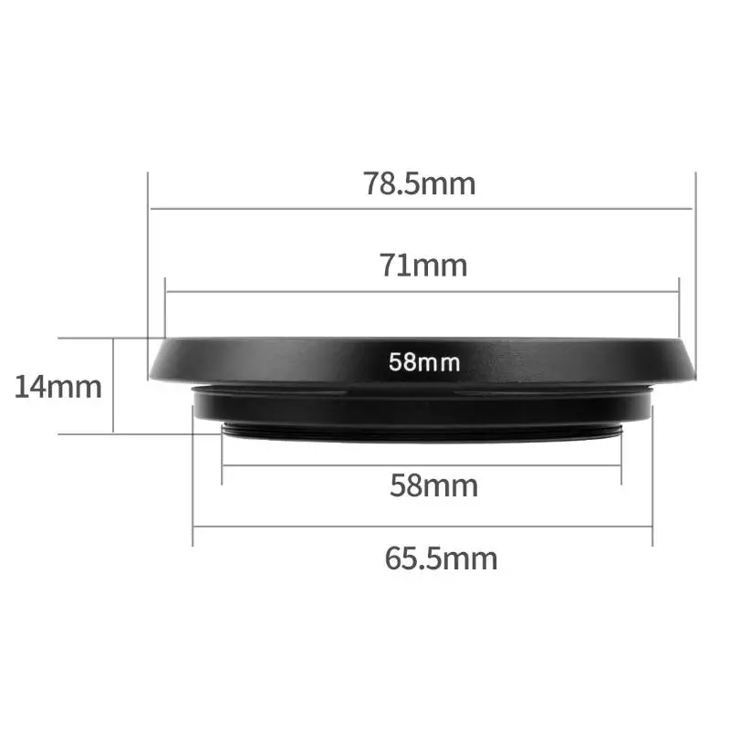Universal Metal Ultra-thin Hollow Wide-angle Lens Hood For Cameras 37 39 40.5 43 46 49 52 55 58 62 67mm Accessories