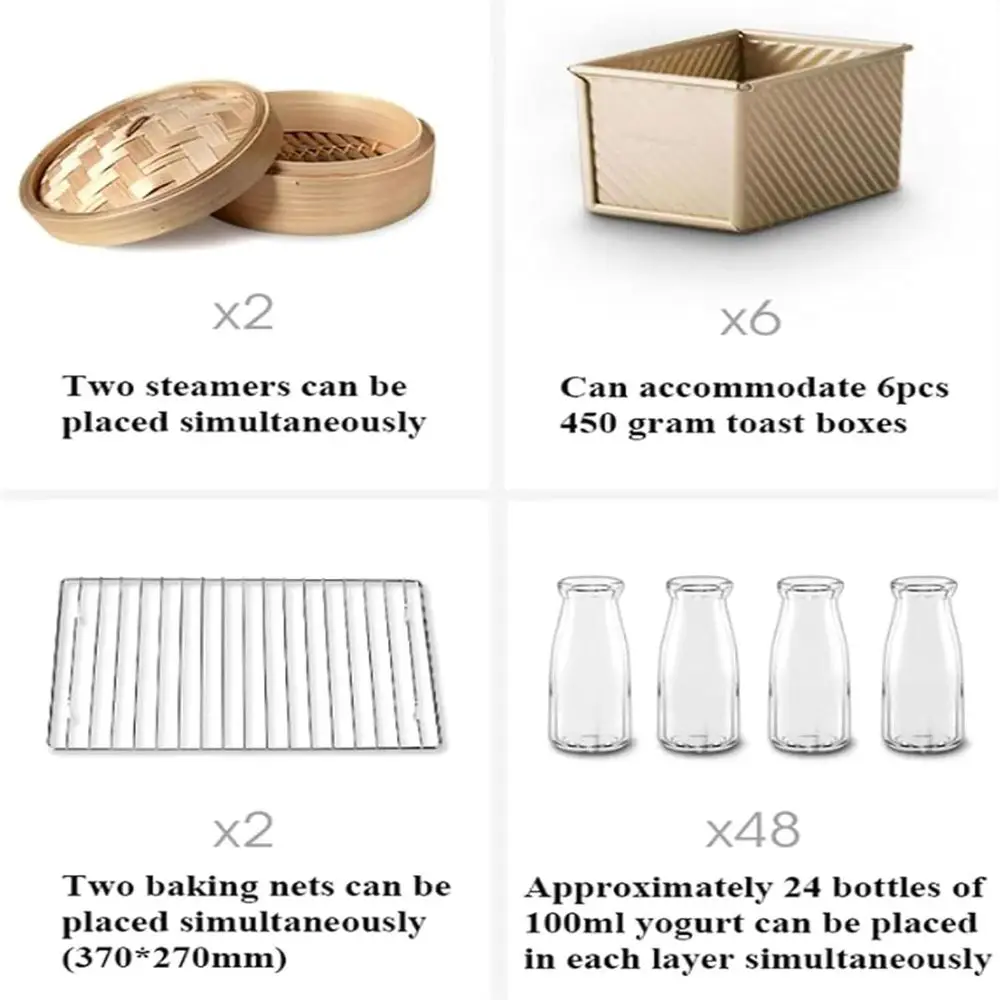 40L Electric Dough Mixer with Temperature and Humidity Control for Bread and Yogurt Fermentation