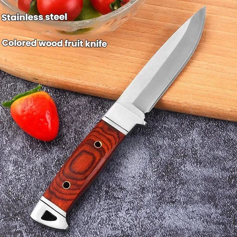 Geschmiedetes Allzweckmesser Küchen-Fleischbeil Ausbeinmesser Kochmesser mit Holzgriff Grill- und Fischmesser Schneidwerkzeug mit Scheide
