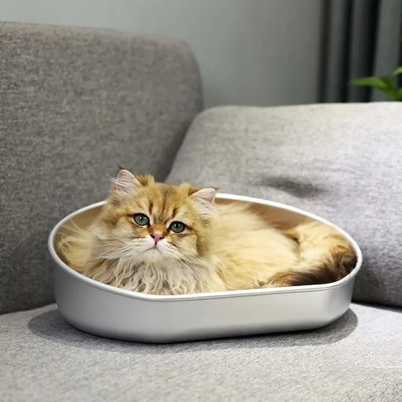 

Metal Cat Bed Cold Cooling Pet Cat Mat Bed Little Dog Cats Puppy Cool Kittens Beds Box for Summer Kitten Nap Cat's House Boxes