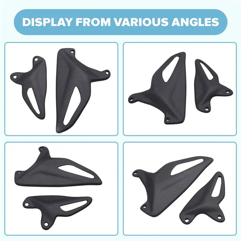 NEW HOT In Stock-Carbon Fiber Accessories Motorcycle Heel Guard Protector Foot Wing Rearset For DUCATI Streetfighter V2 V4/S 202