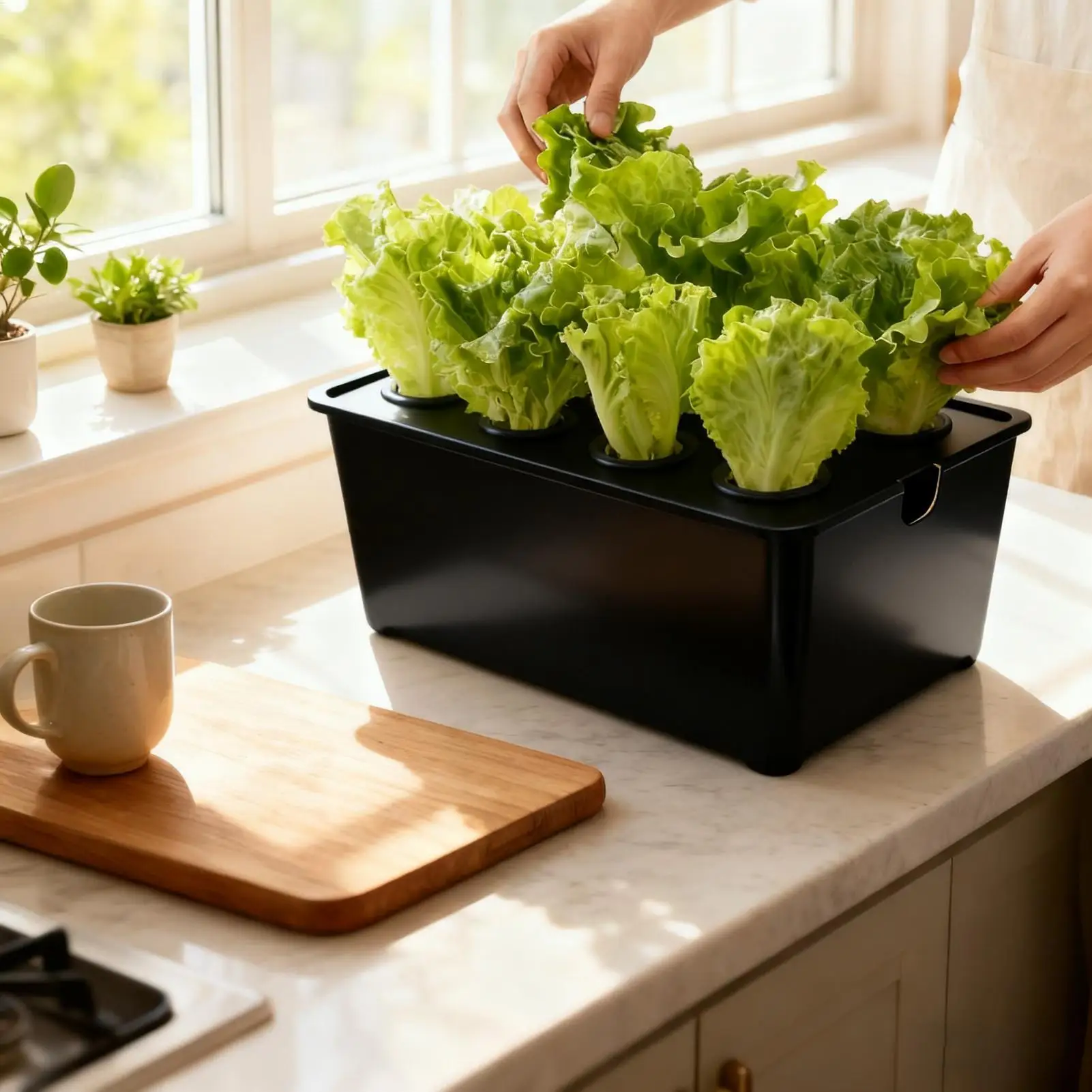 

Hydroponics Growing System Kit 6-Holes Seedling Kit Soilless Cultivation Box For Vegetables Flowers Fruits Indoor Outdoor Garden