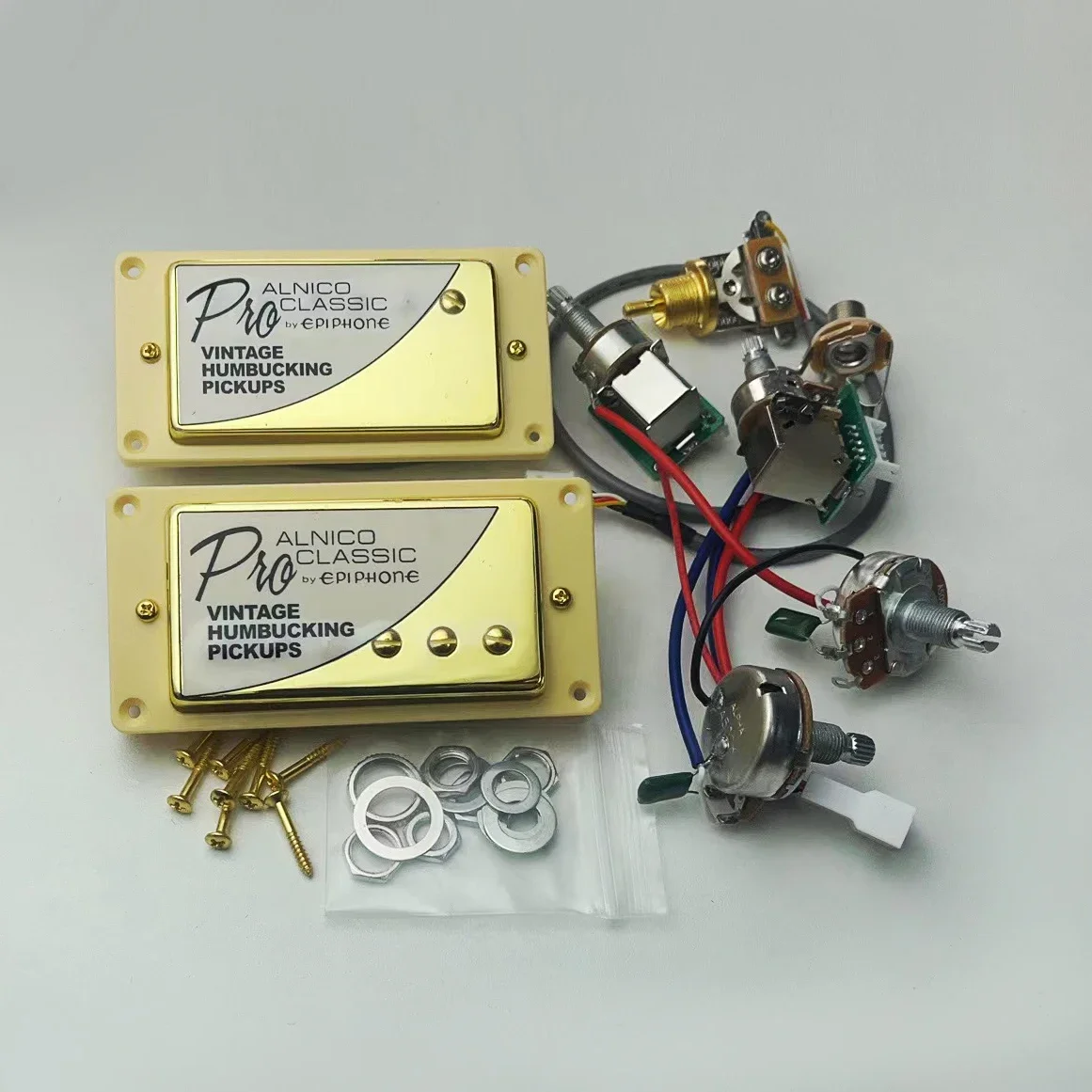 

Standard Classic Alnico Bucker PRO Humbucker Pickups With 2v2t push/pull wiring harness kit
