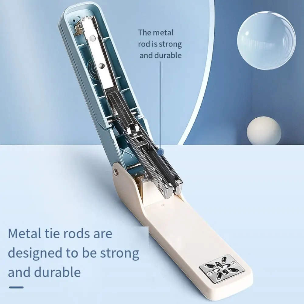 360-degree Rotating Desktop Stapler Metal Simple Labor-Saving Stapler Portable Up To 25 Pages Paper Stapling Machine