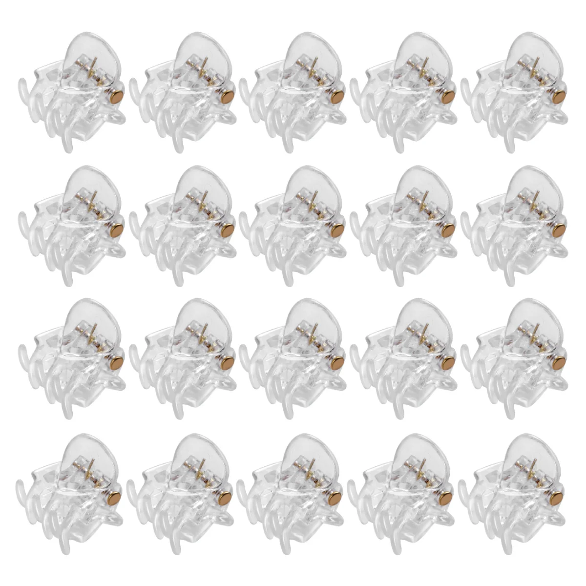 

24 pcs Small Hair Clips Women Girls Pearlescent Claw Accessories Durable Plastic Styling Tools Hair Decorations