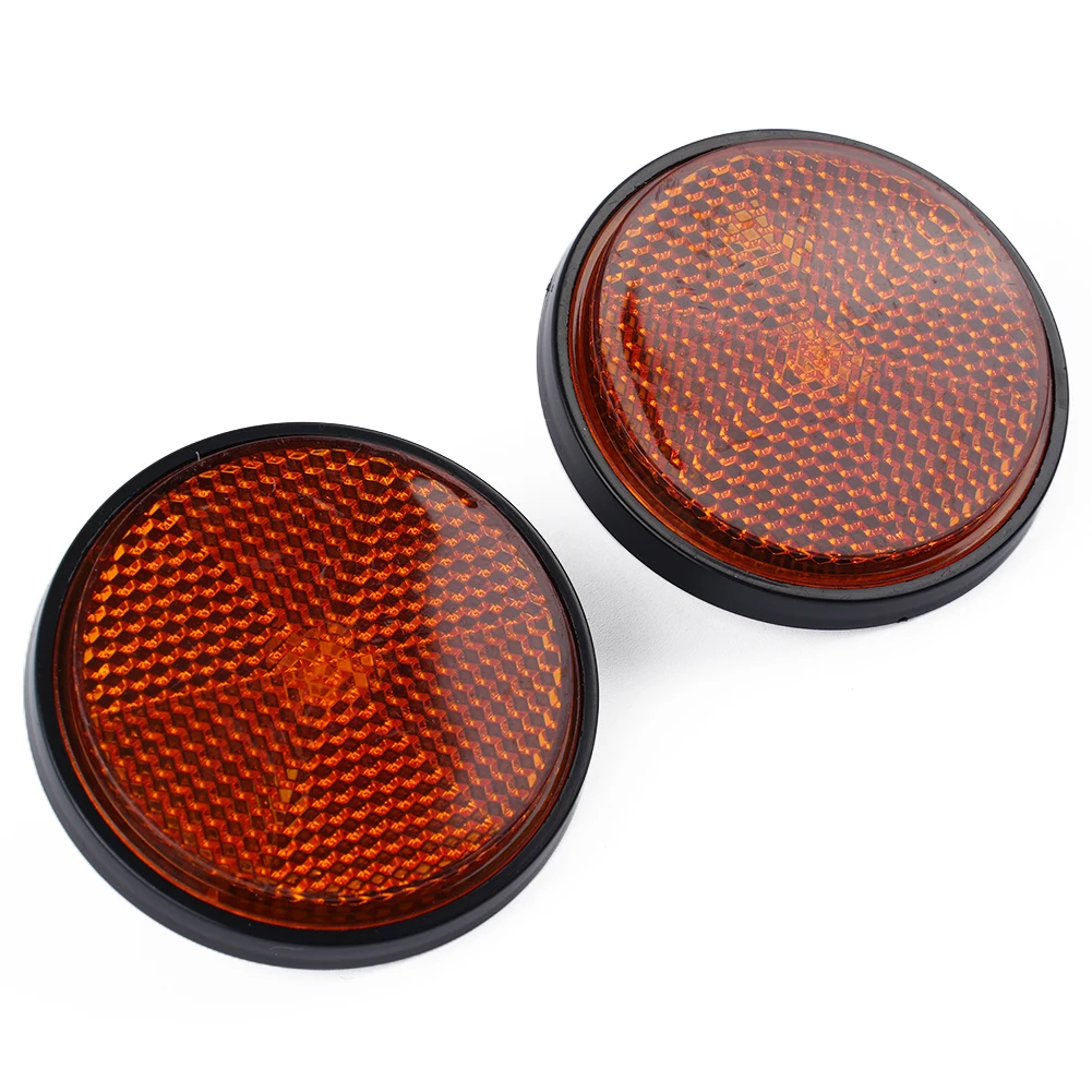 2X Universal Motorcycle ATV Scooter Dirt Bikes Bicycle Circular Reflector Safety Reflector Motorcycles Accessories