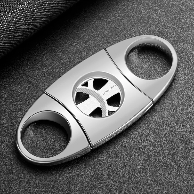 

Portable Stainless Steel Cigar Cutter with Thickened Blade